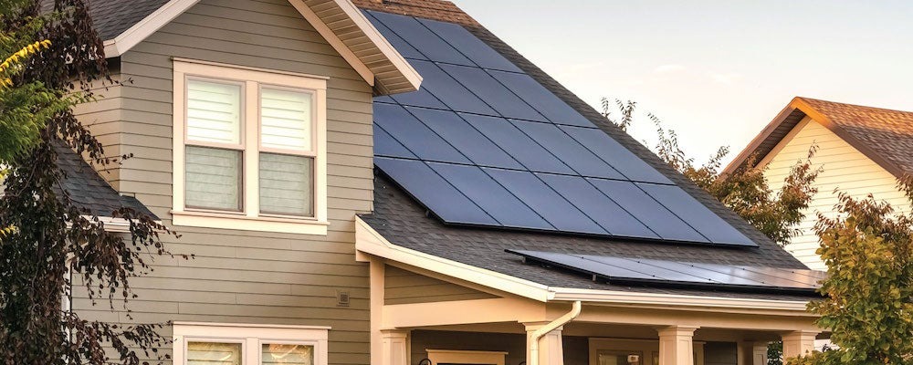 How many solar panels are needed for a 2,000-square-foot home?