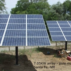 7.05kW solar array- pole mounted. Santa Fe, NM
