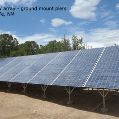 8.28kW solar array- ground mount piers. Santa Fe, NM